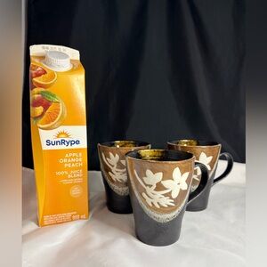 3-Earth Flower mugs by Seagull Studios